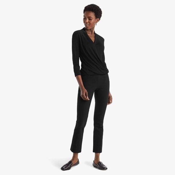 M.M. LAFLEUR Black Denevue Surplice Top Medium - Picture 3 of 9